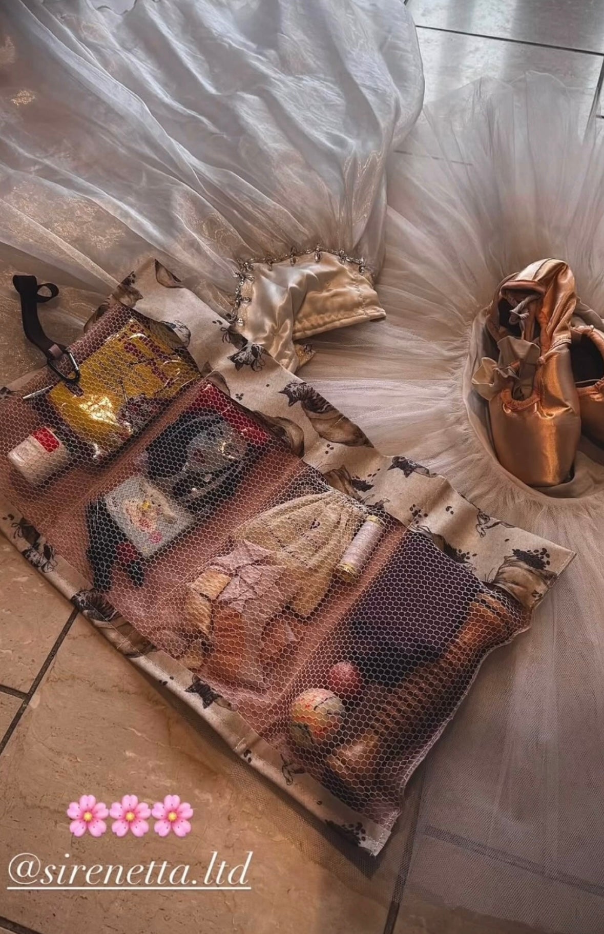 Pointe shoes case "Coffee Cat"